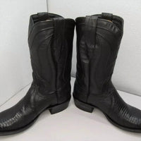 Allens Boots Men's Teju Lizard Western Cowboy Boots - Wide in black - men's boots