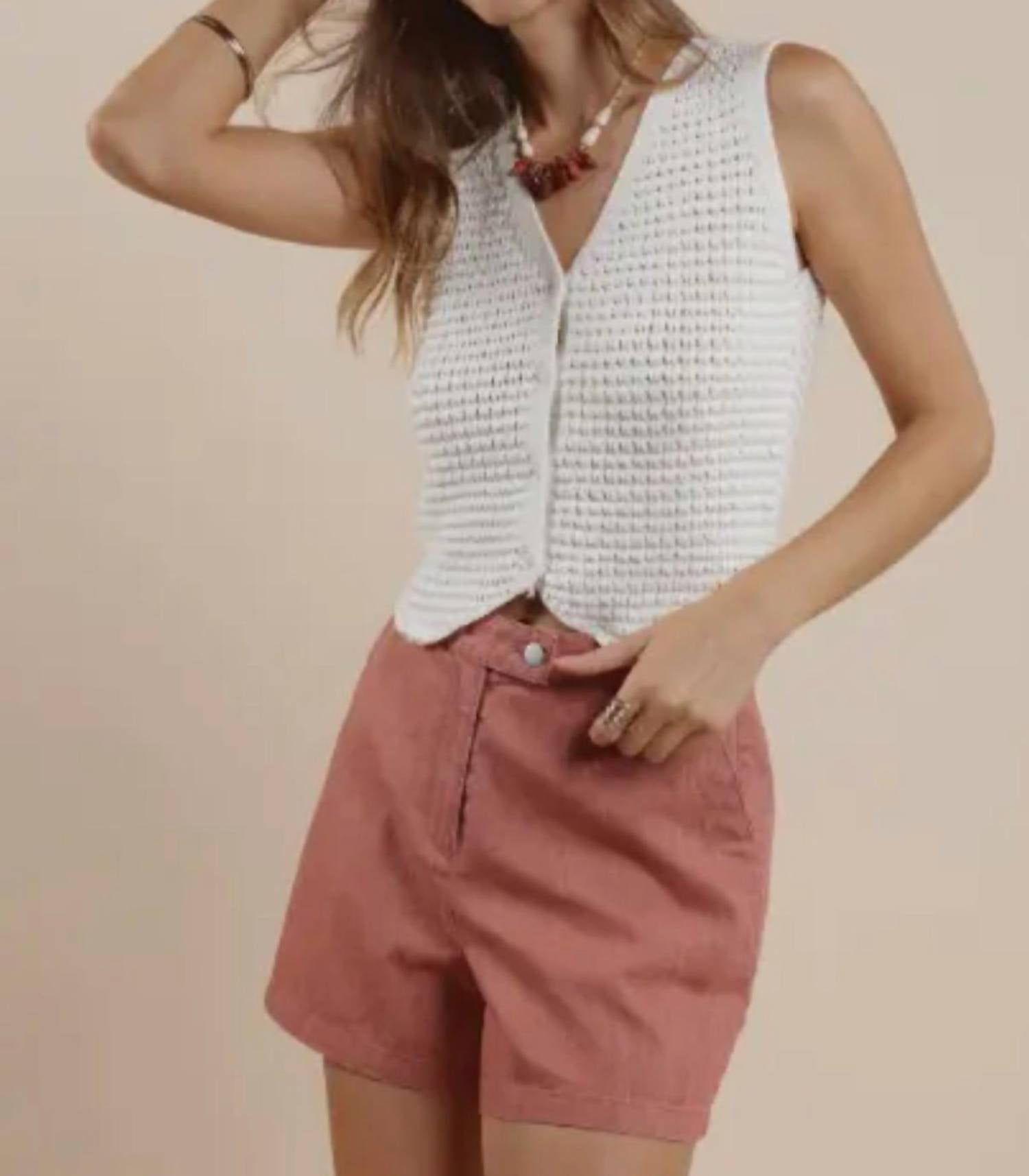 Sage The Label - Nova Button Front Sweater Vest