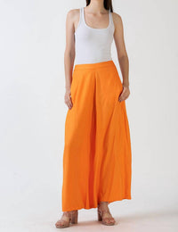 Celina Moon Jana Wide Leg Pants in orange boheme - women's pants
