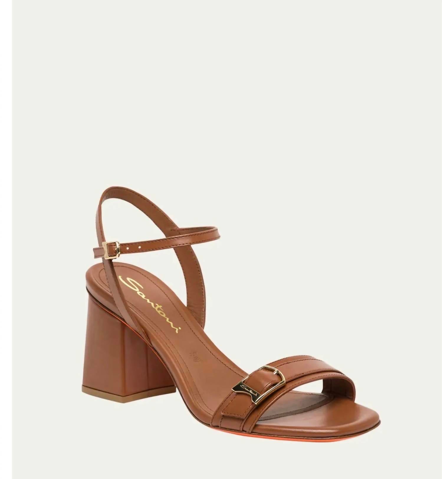 Santoni - WOMEN'S CALYPSO LEATHER BUCKLE SANDALS