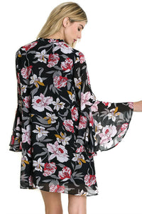 Umgee - Floral Trapeze Dress