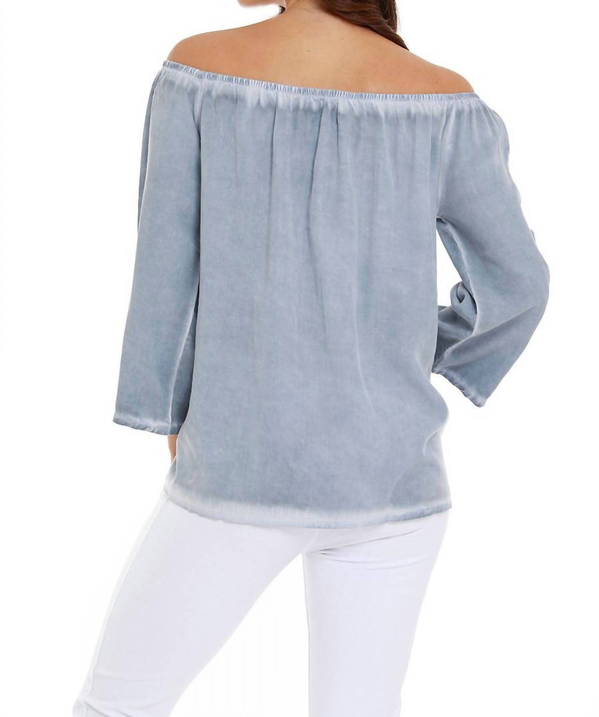 French Kyss - Luciana Button Off The Shoulder Top