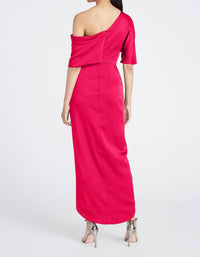 Theia - Rayna One Shoulder Draped Dress