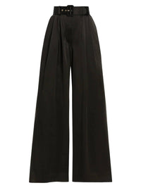 Zimmermann - Pleated Silk Satin Wide-leg Pants