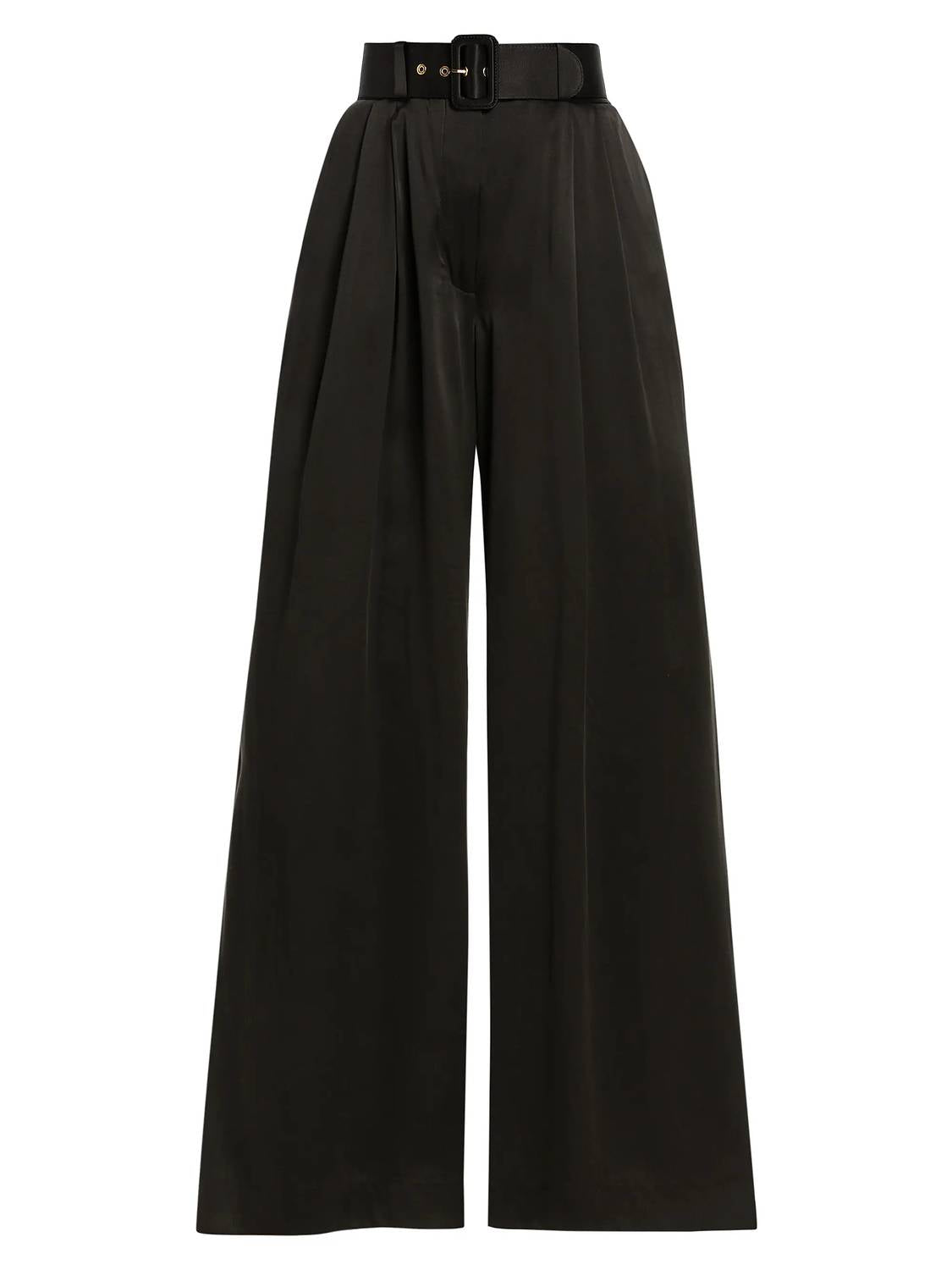 Zimmermann - Pleated Silk Satin Wide-leg Pants