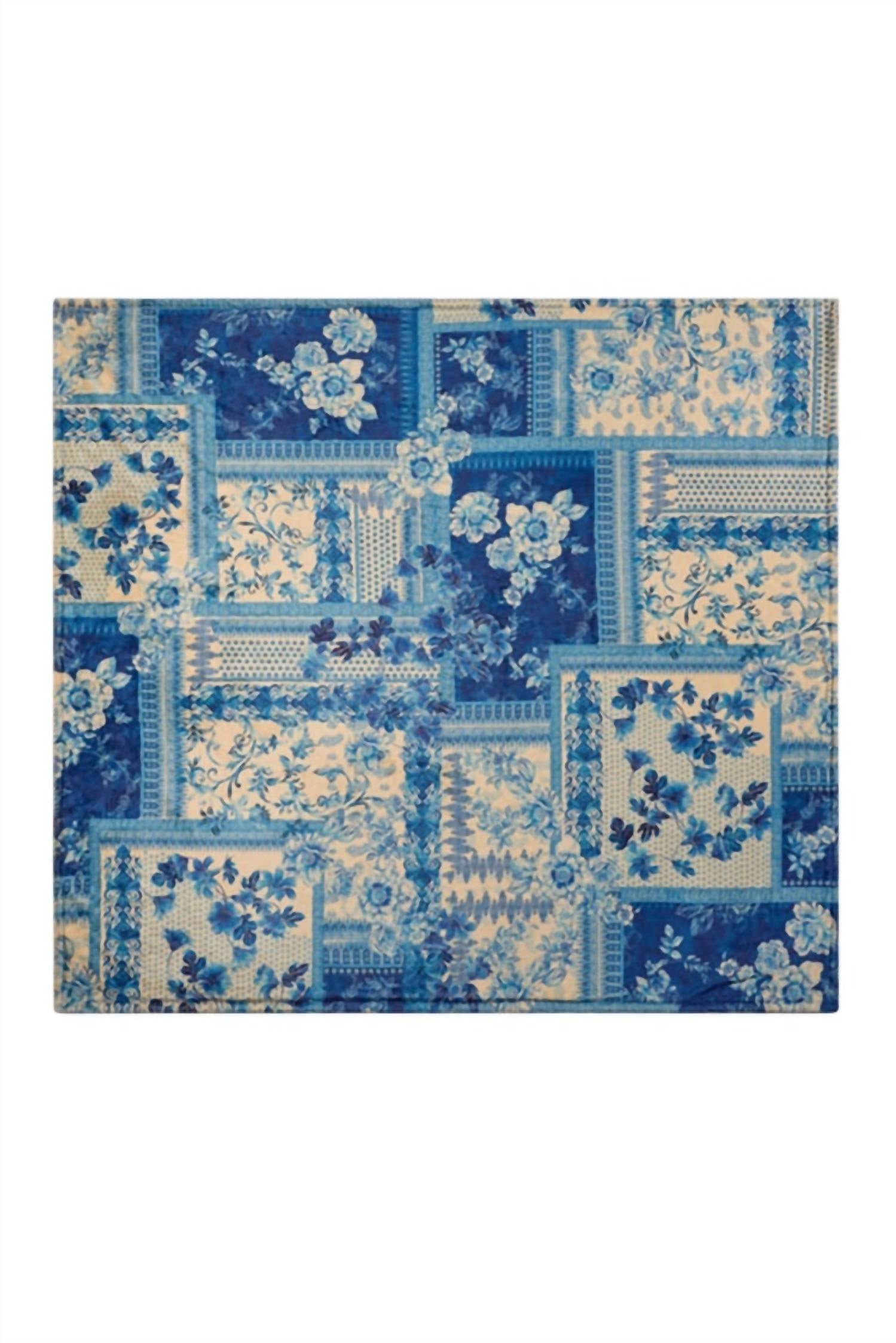 Johnny Was Ivo Laurel Canyon Cozy Blanket in blue multi - item - detail view