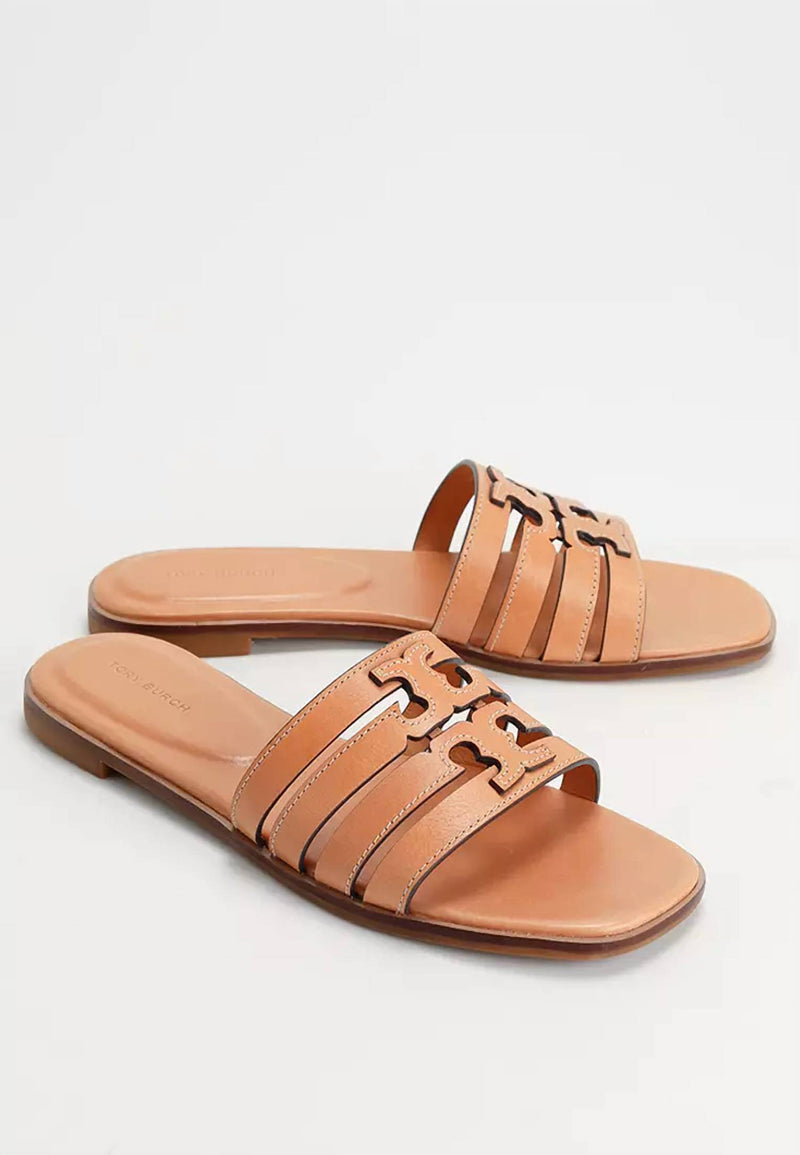 TORY BURCH Women's Ines Cage Slide Sandals in camello - women's flats