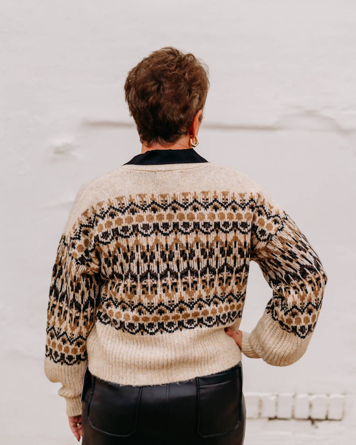 Karen Kane - Jacquard Cardigan Sweater