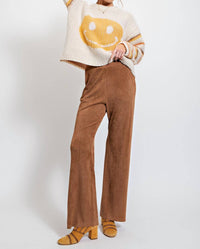 Easel - High Rise Flared Corduroy Pants