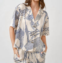 Maude Club Women's Kimpton Top in rope print - women's shirt