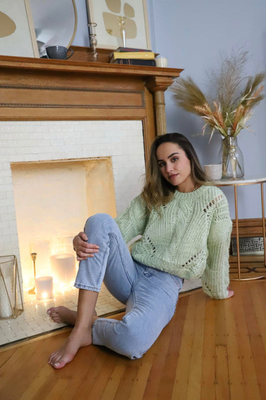 Lumiere - Thick Cable Knit Sweater