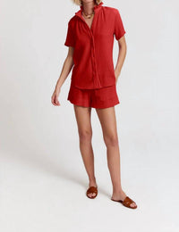 The Shirt - Short Sleeve Loose Back Shirt Gauze