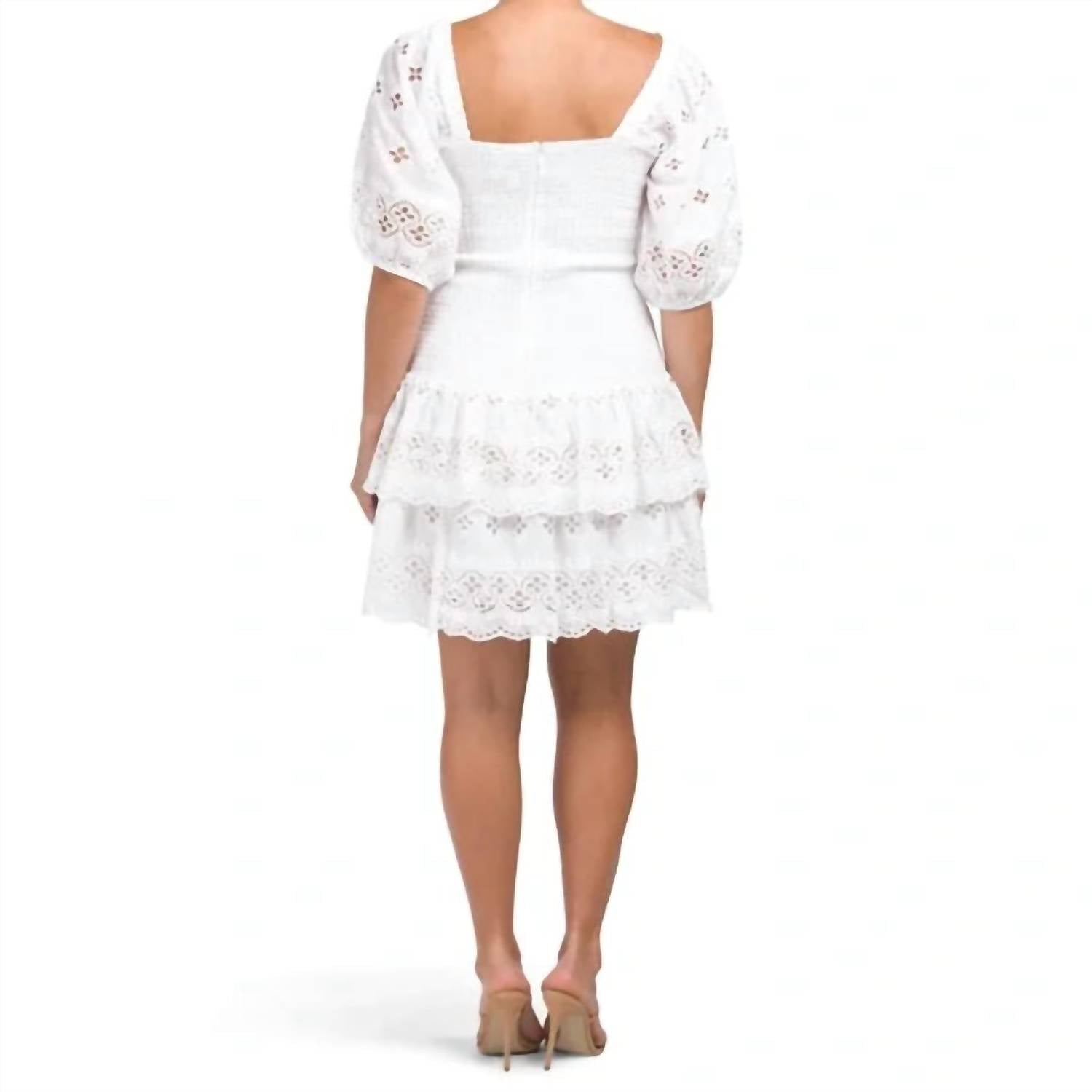 Sail To Sable - Puff Sleeve Smocked Dress