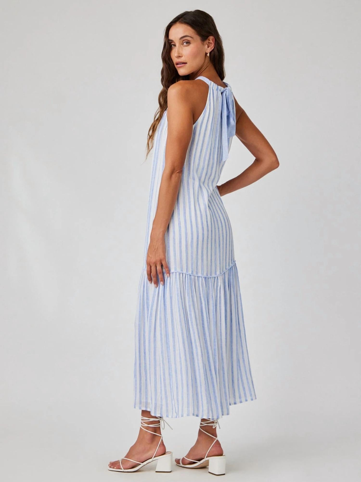 Bella Dahl - Tiered Contrast Maxi Dress