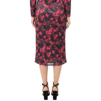 Area Stars Phi Midi Jersey Dress in rose print - women's dress - alternate view