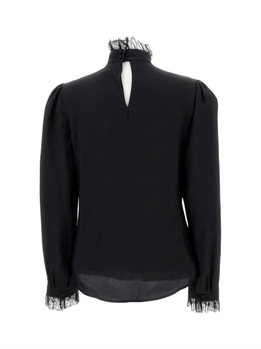 Alexander Mcqueen - Women's Lace Detail High Neck Blouse