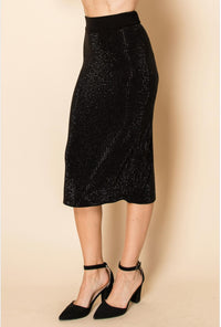 Vocal Apparel - Women's Starlight Sparkle Rhinestone Midi Skirt