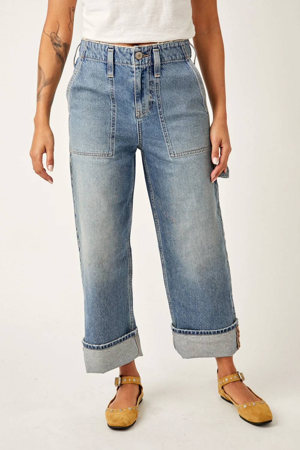 Free People - Major League Mid Rise Jeans