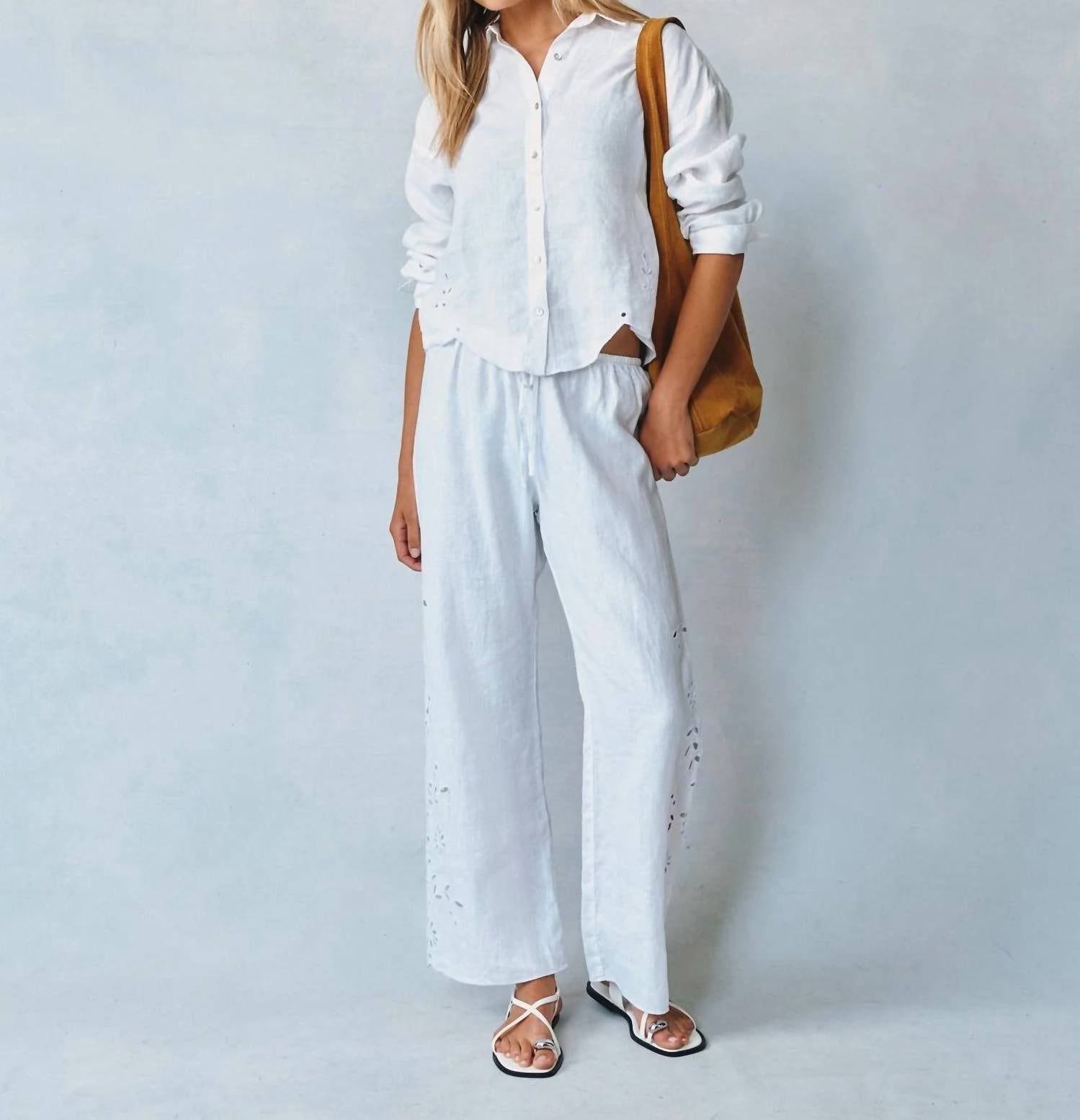 Bella Dahl - Side Embroidered Beach Pant