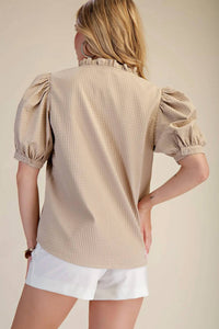 Glam - Ruffle Puff Sleeve Top