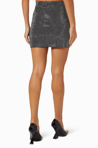 Good American - Crystal Embellished Mini Skirt