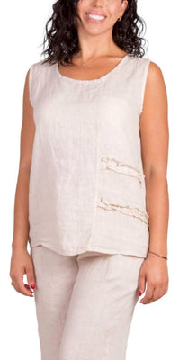 Gigi Moda - Palermo Linen Sleeveless Top