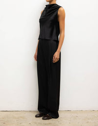 LESET Barb Shell Sleeveless Top in black - women's blouse - view 5