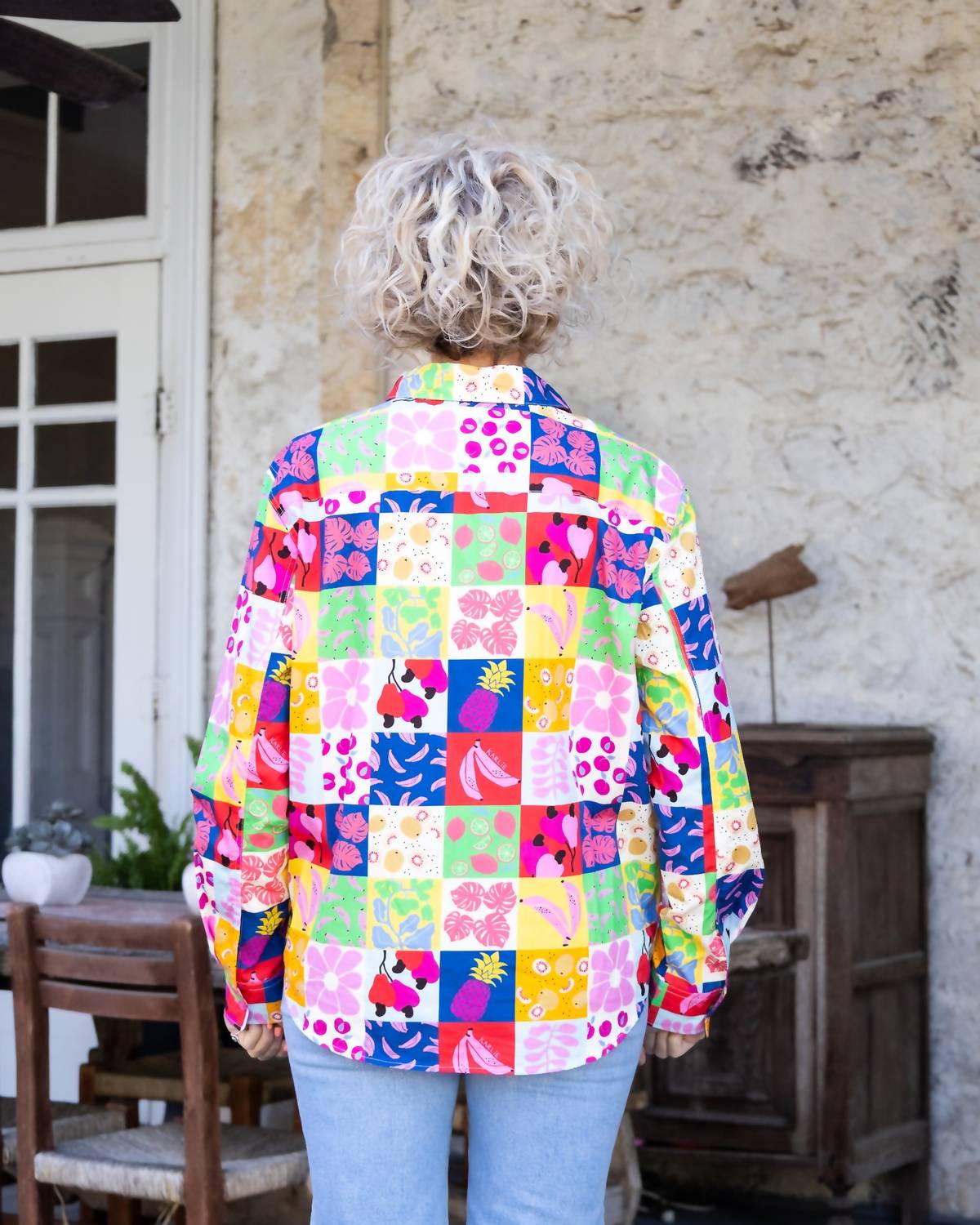 Karlie - Fruit Quilt Poplin Top