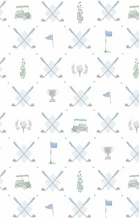 Angel Dear - Kids Golf Trellis Classic Box Pleat Bubble