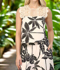 Fate - Tropical Print Crop Top