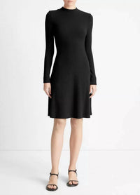 Vince - Mock Neck Long Sleeve Dress