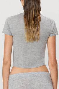 Eterne Van Top in heather grey - women's shirt - detail view