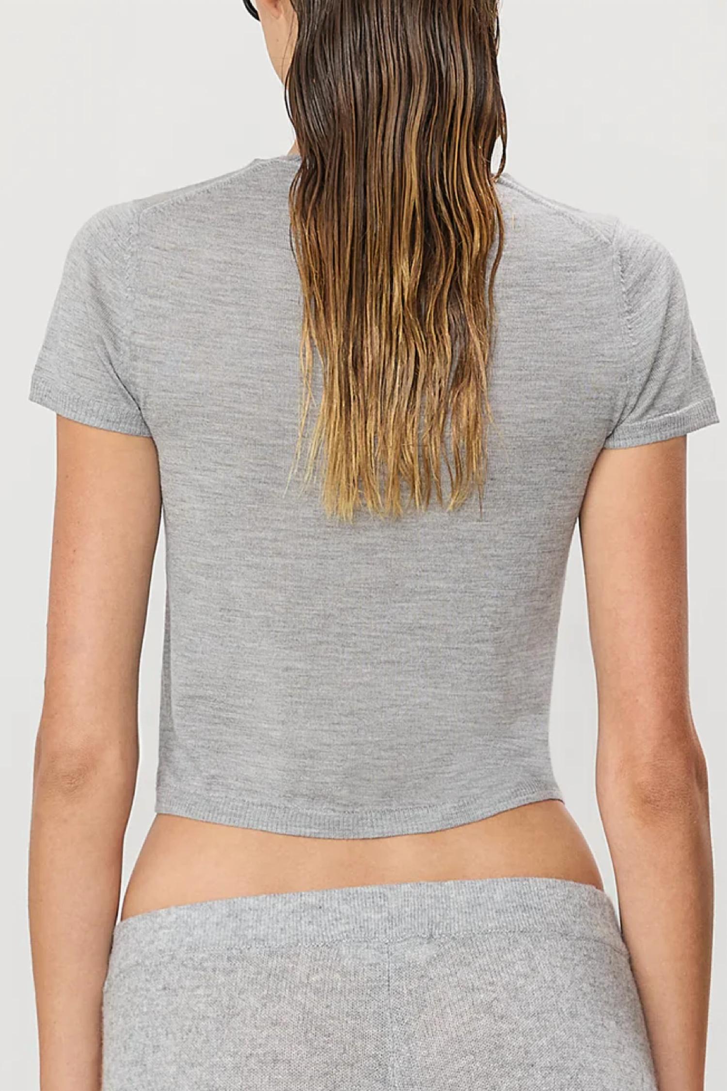 Eterne Van Top in heather grey - women's shirt - detail view