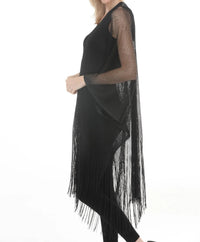 Joseph Ribkoff - Fringe Open Stitch Longline Cover-up