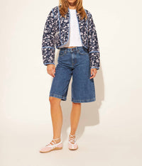JOHN + JENN Marion Reversible Jacket in iris vine - women's jacket - alternate view