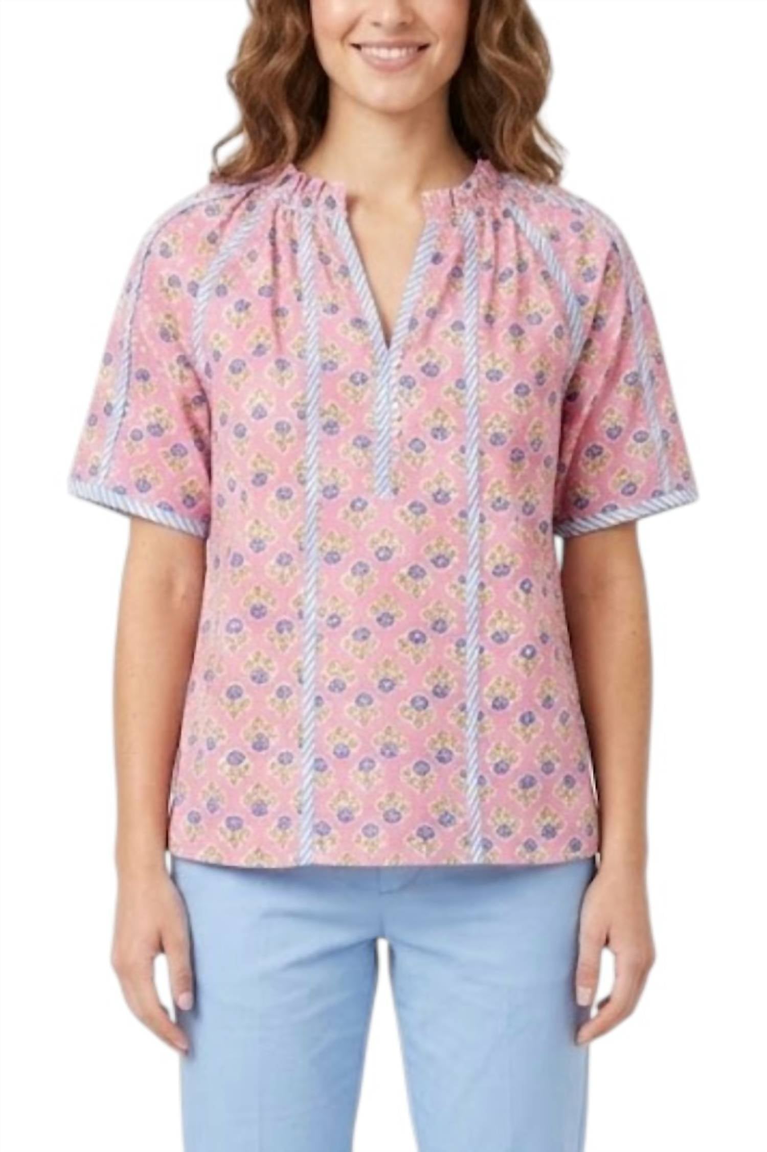 Ivy Jane - Striped Trim Top