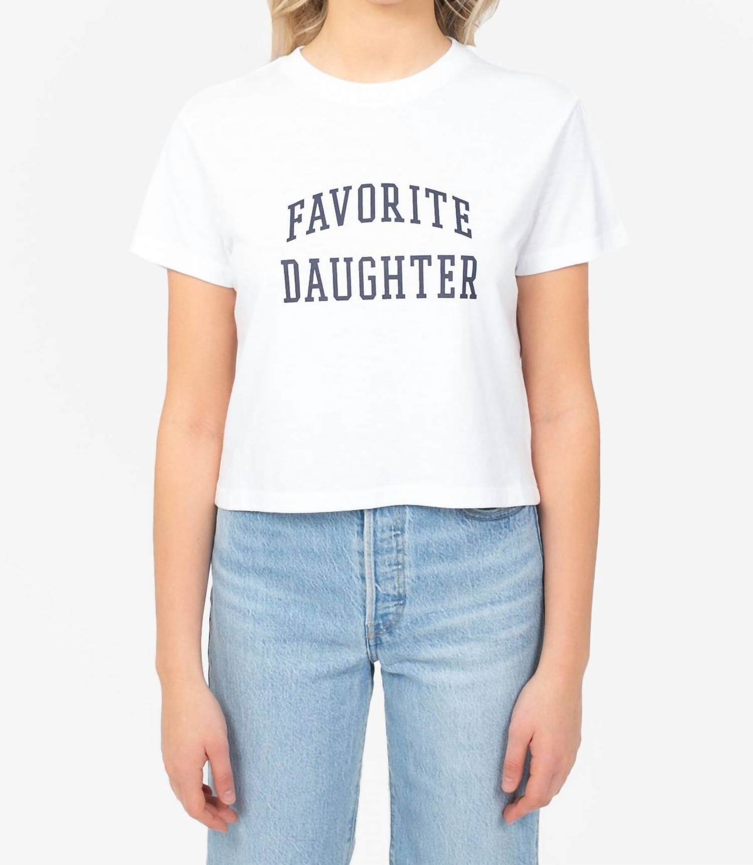 Favorite Daughter - Cropped Collegiate Tee