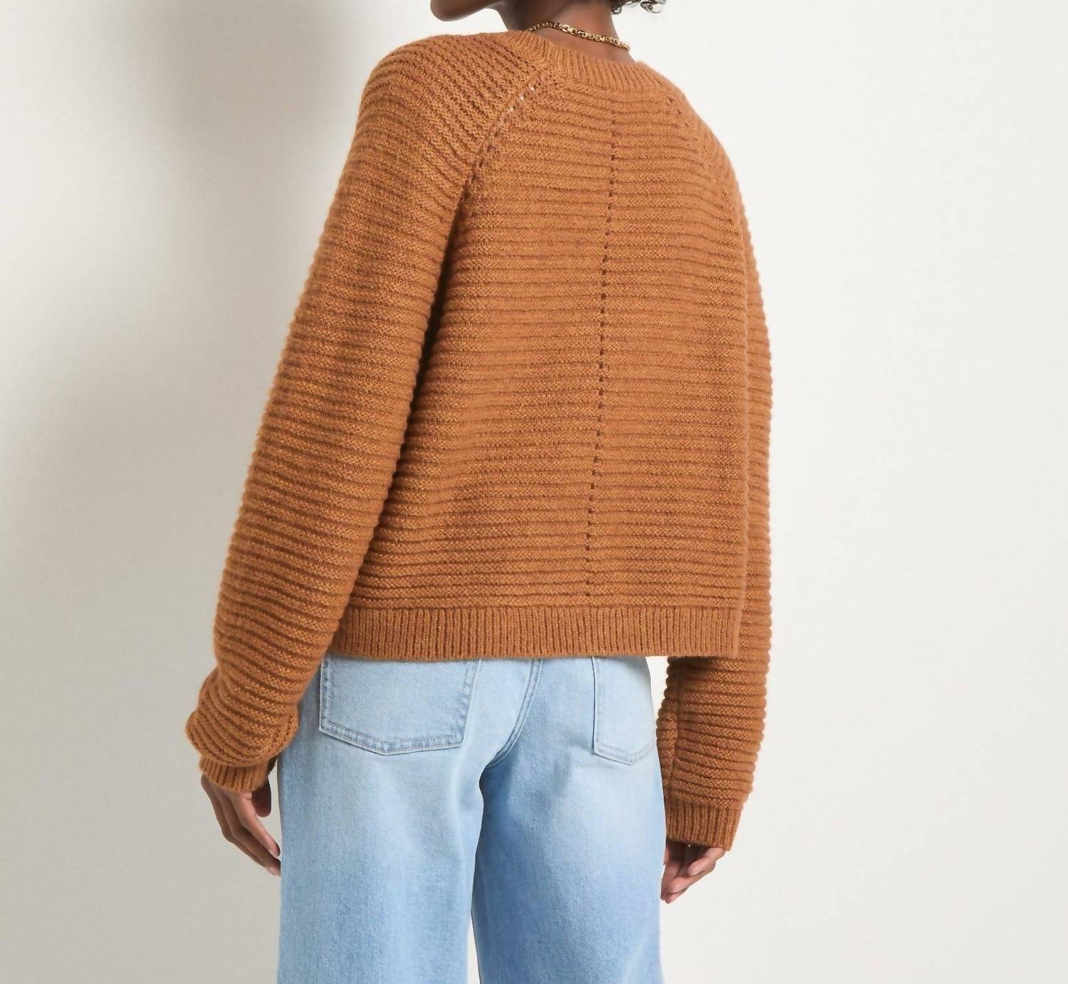 Seventy Eight and Sunny Meadow V-neck Cardigan in sea grass - women's cardigan - view 4