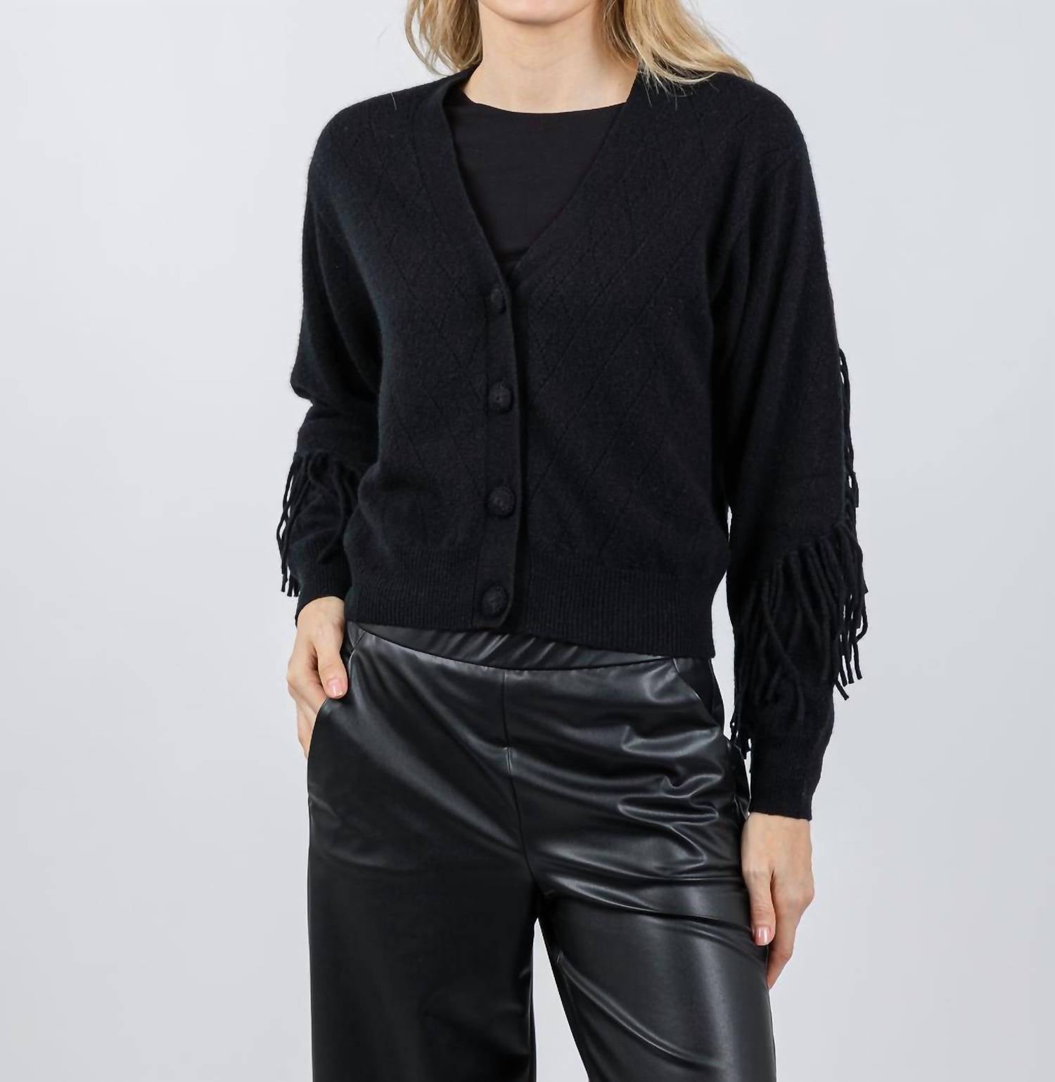 Brodie Cashmere - Ashley Cashmere Fringe Cardigan