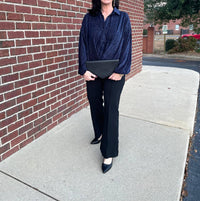 Skies Are Blue - Milena Textured Button Down Blouse