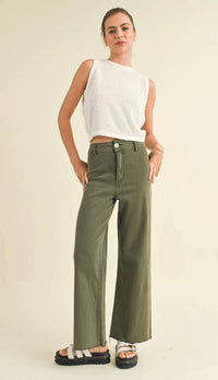 Miou Muse - Straight Wide Leg Denim Pants