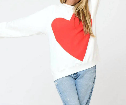 Kerri Rosenthal - Benton Imperfect Red Heart Sweatshirt