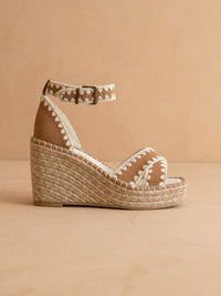 Oasis Society - Women's Essie Espadrille Embroidered Straps Slides