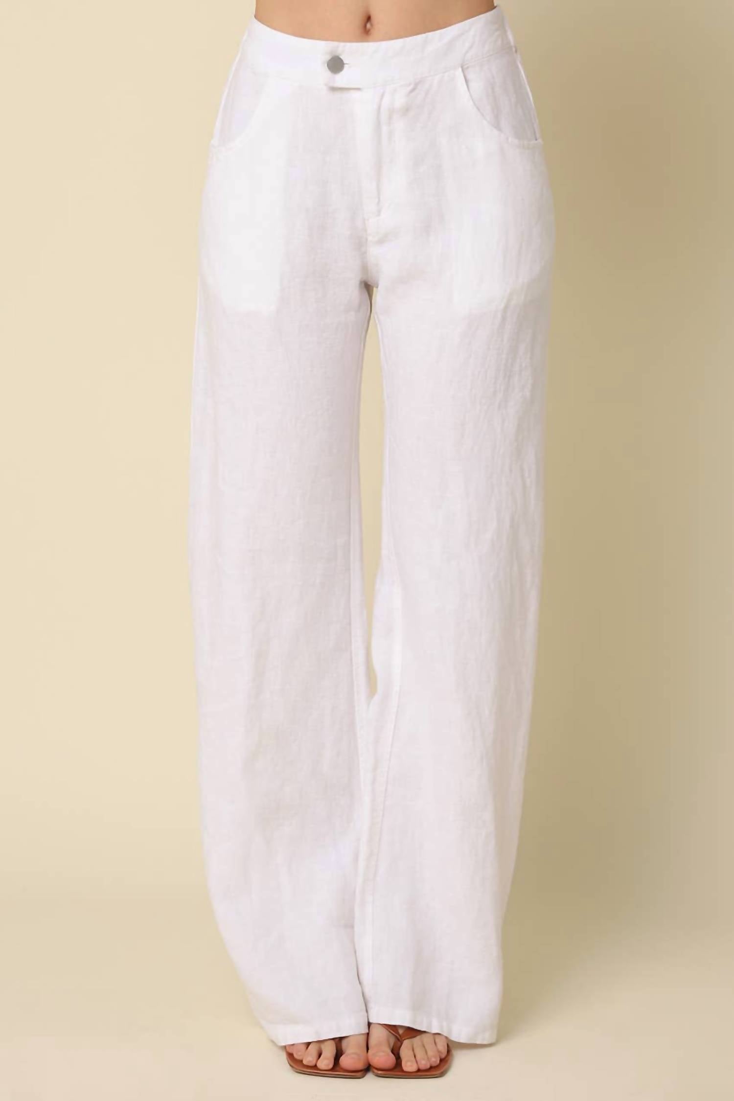 Olivaceous - Carina Linen Pant