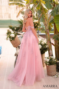 Amarra - Off-shoulder Embroidered Gown
