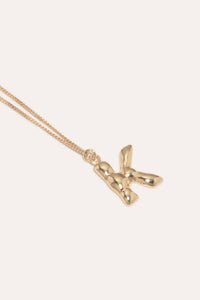 Completedworks - Women's Plated K Pendant With Chain Necklace