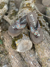 Gypsy Soule Women's Soule Lori Sandal in brown multi - women's sandal - alternate view