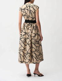 Joseph Ribkoff - Abstract Zip Front Flared Dress