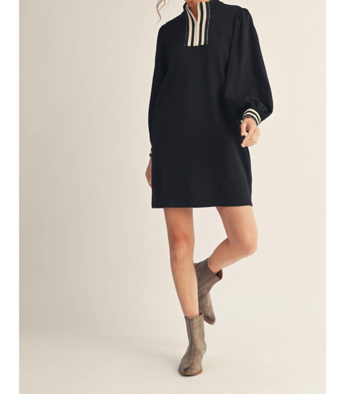 Jodifl - Josselyn Striped Trim Dress