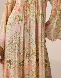 HEMANT & NANDITA Anah Maxi Dress in peach - women's dress - alternate view